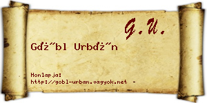 Göbl Urbán névjegykártya